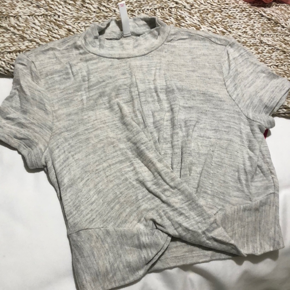 High neck twist top